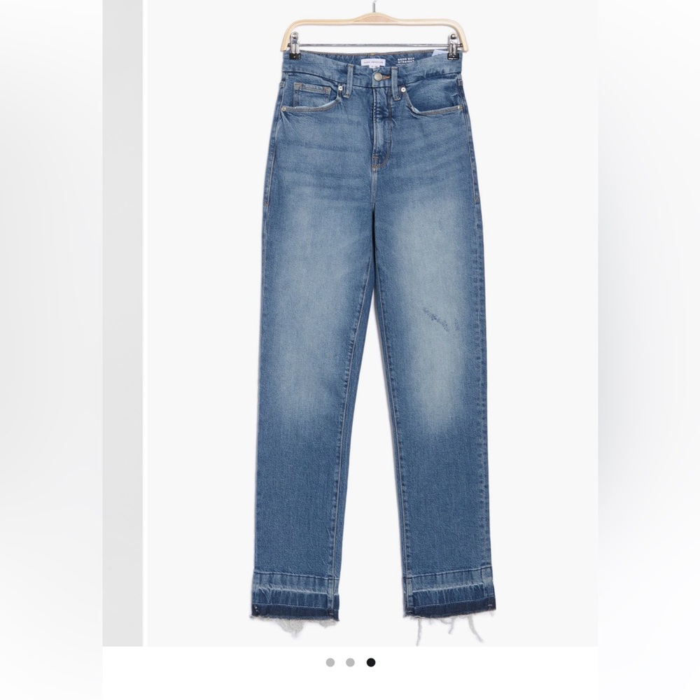 Good American Light Blue Straight Leg Jeans - Picture 3 of 3